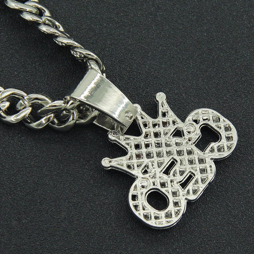 European Hip Hop Full Diamond Pendant Cuban Necklace - HEPSIBAH SHOP