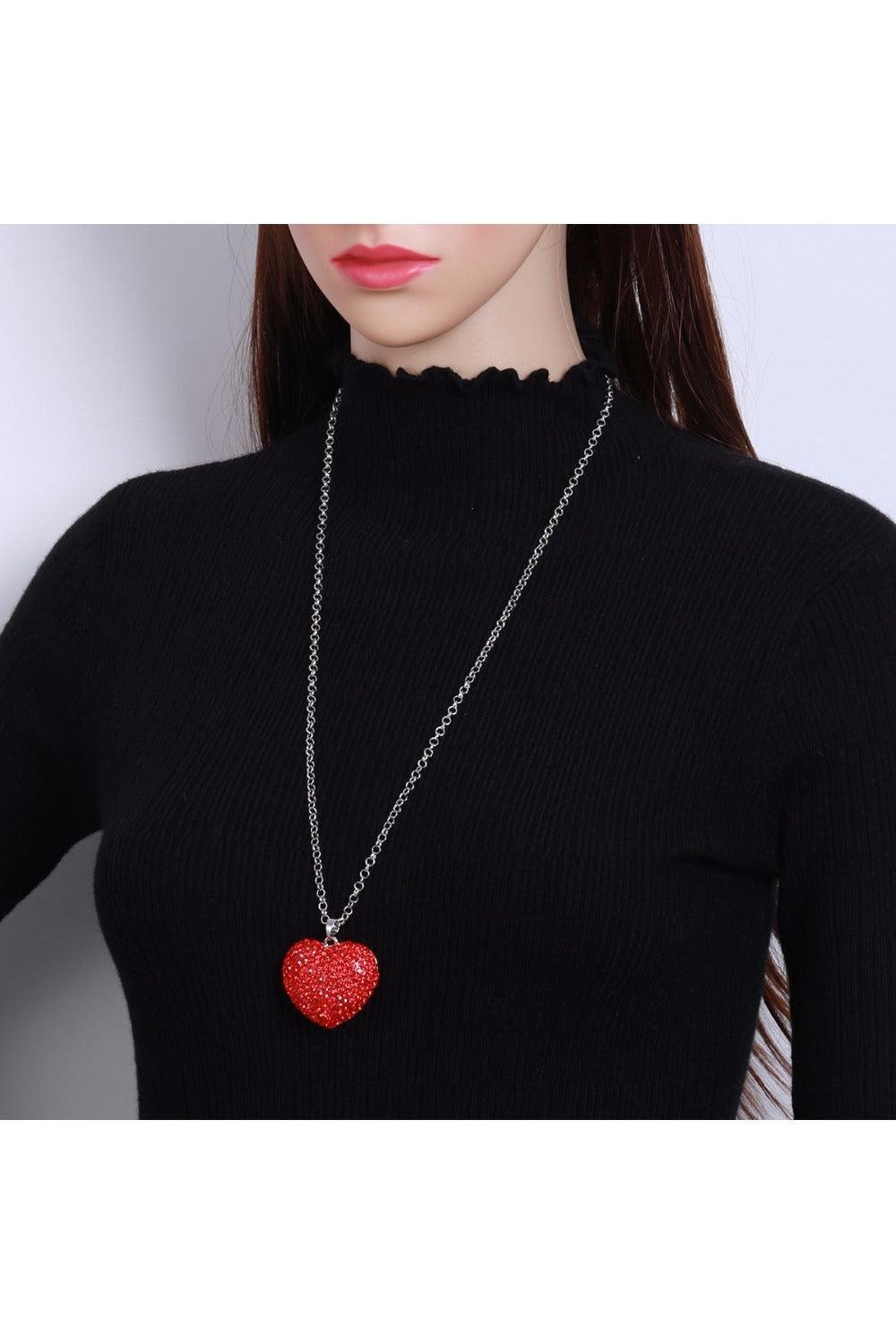 New Necklace Korean Love Heart-shaped Sweater Chain - HEPSIBAH SHOP