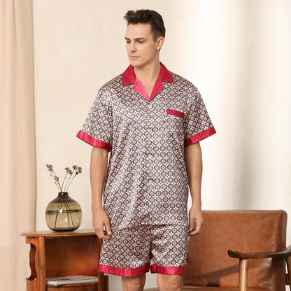 Men's Summer Printed Short-sleeved Shorts Pajamas - HEPSIBAH SHOP