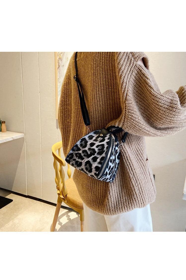 Leopard print triangle handbag - HEPSIBAH SHOP