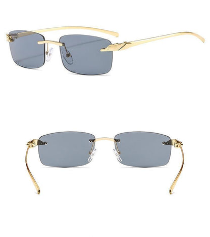 Leopard head frameless sunglasses - HEPSIBAH SHOP