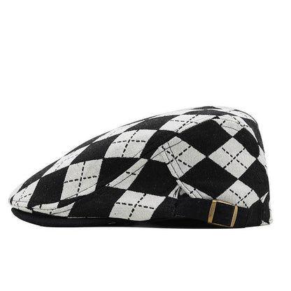 Retro Plaid Short Brim Advance Hats British Casual Painter Hat - HEPSIBAH SHOP