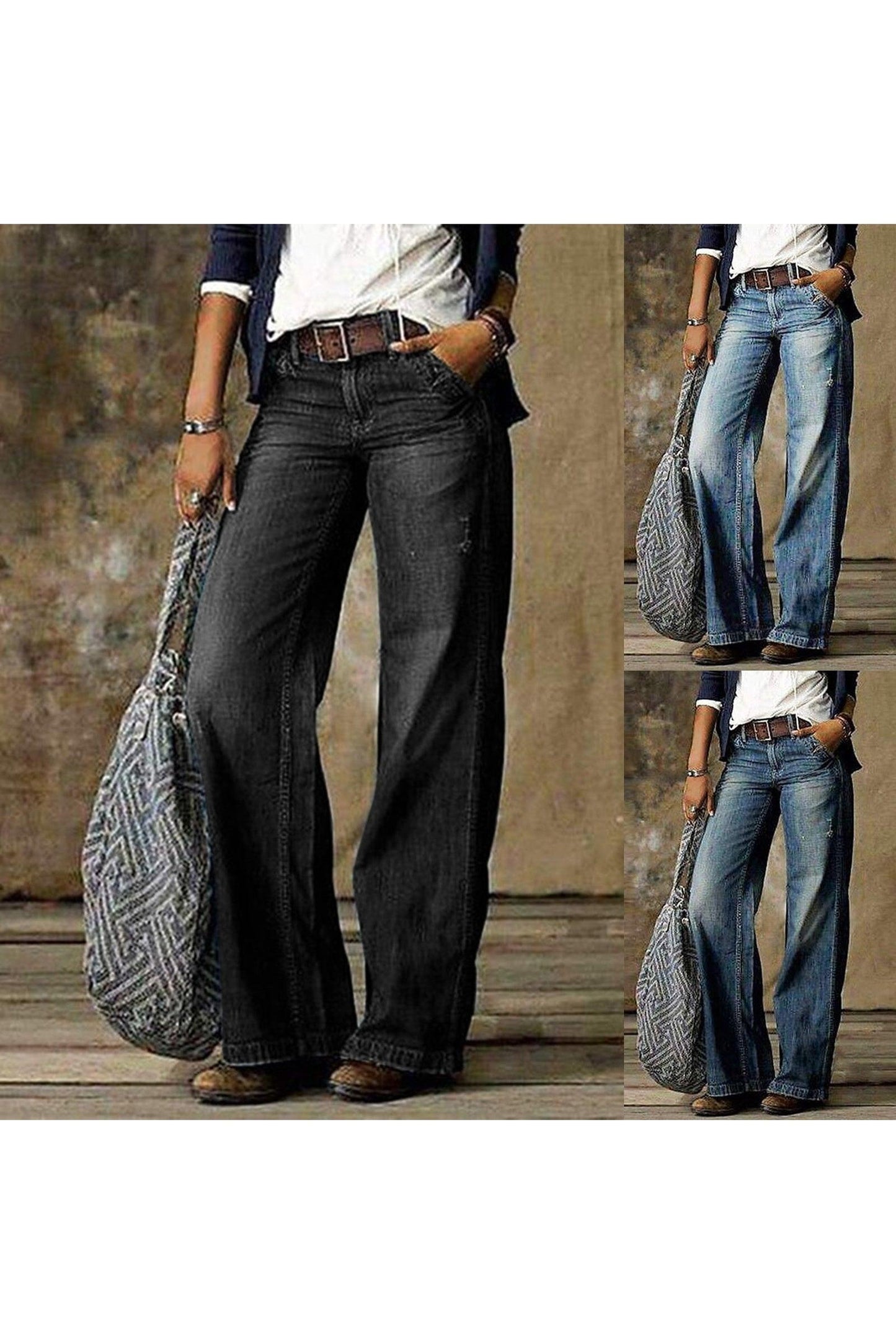 Pocket Casual Fashion Straight-Leg Jeans - HEPSIBAH SHOP