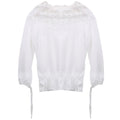 Loose stitching lace shirt - HEPSIBAH SHOP