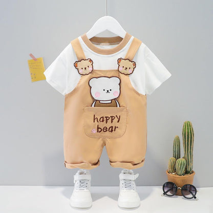 Children's Clothing Men And Women Baby Summer Cartoon Short-sleeved Overalls - HEPSIBAH SHOP