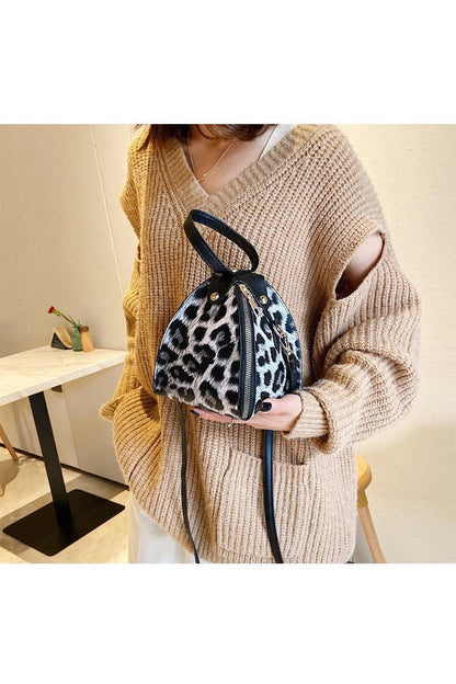 Leopard print triangle handbag - HEPSIBAH SHOP