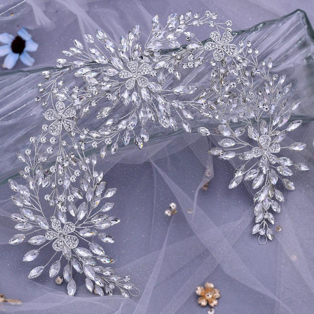 Bridal Wedding Headdress Lengthened Rhinestone Alloy - HEPSIBAH SHOP