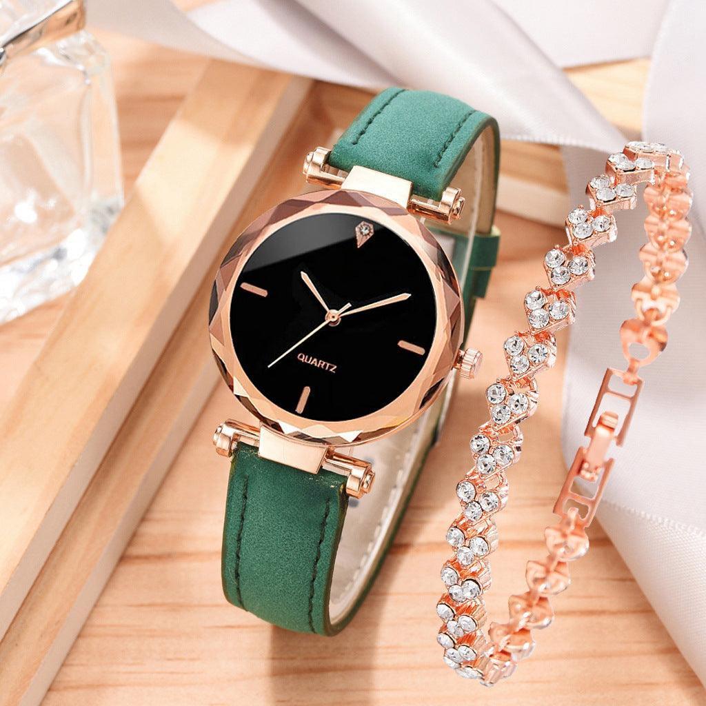 Simple Belt Quartz Watch Bracelet Suit - HEPSIBAH SHOP