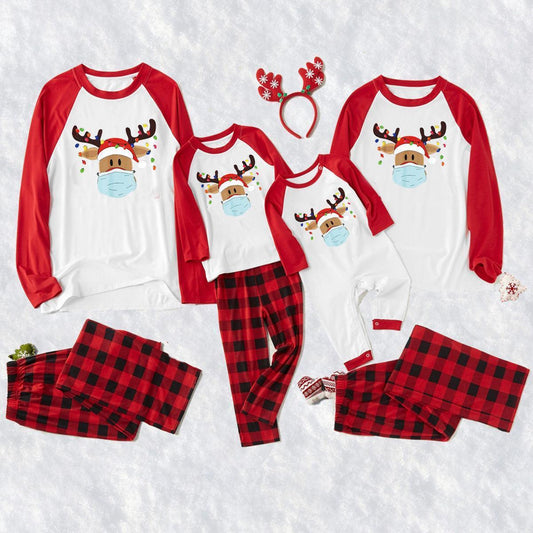 Printed Christmas Housewear Pajama Suit - HEPSIBAH SHOP