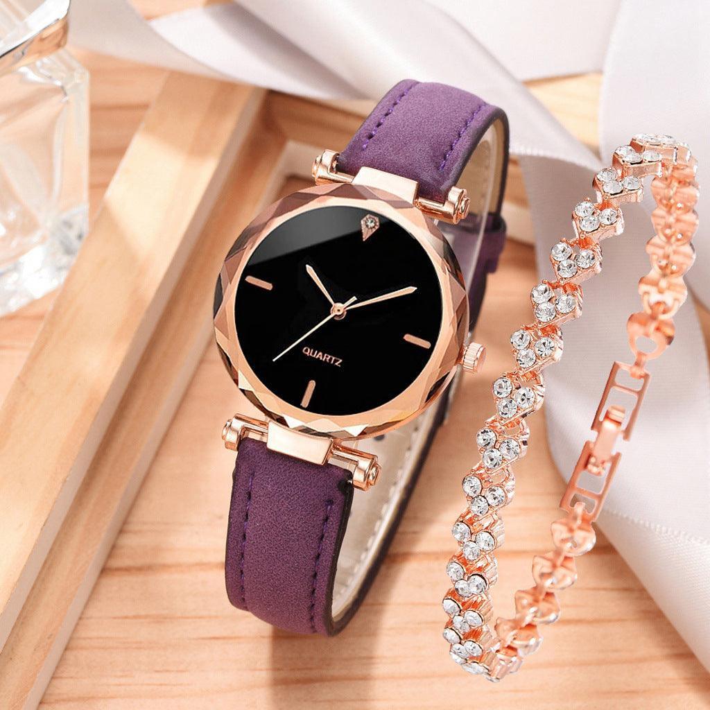 Simple Belt Quartz Watch Bracelet Suit - HEPSIBAH SHOP