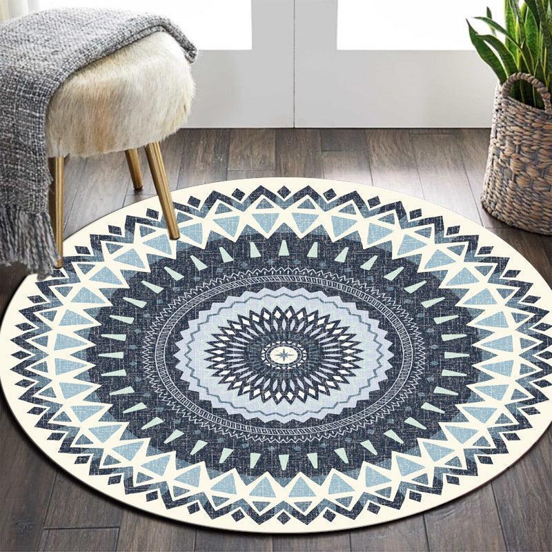 Round Stylish Living Room Rug