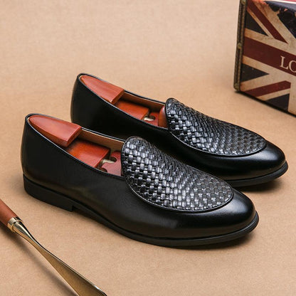 Business Casual Loafers Men's Simplicity Lightweight Laceless Leather Shoes - HEPSIBAH SHOP