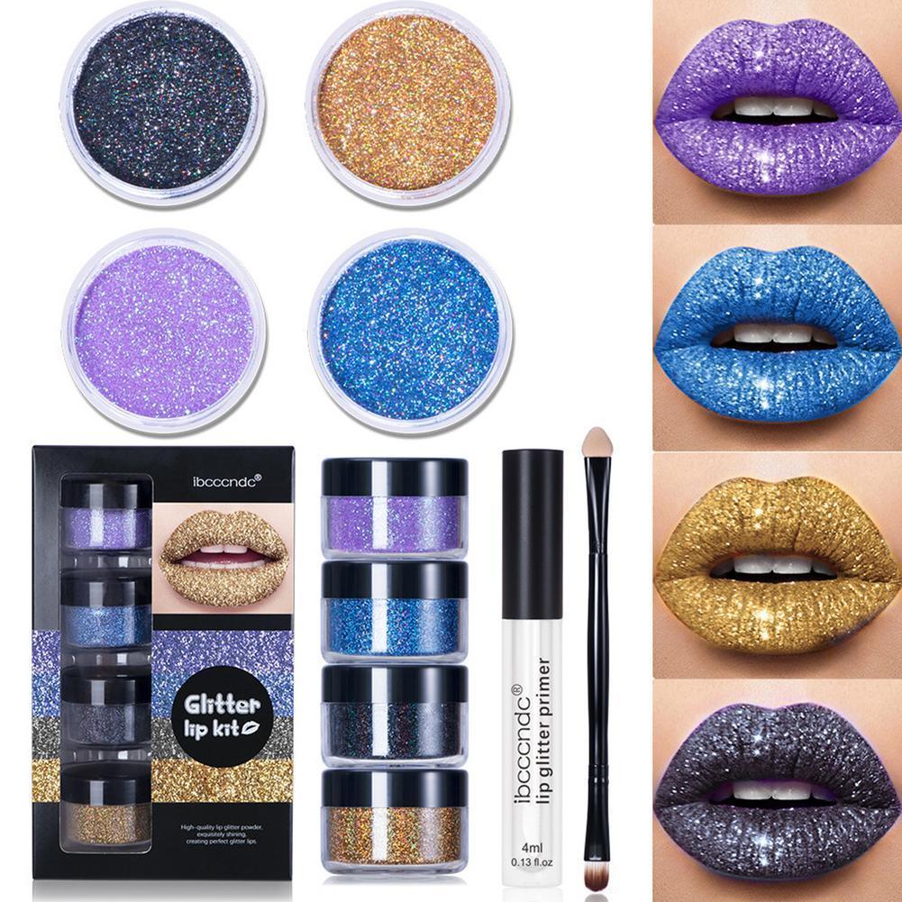 Glitter Lip Gloss, Lipstick Shiny DIY Makeup Kit - HEPSIBAH SHOP