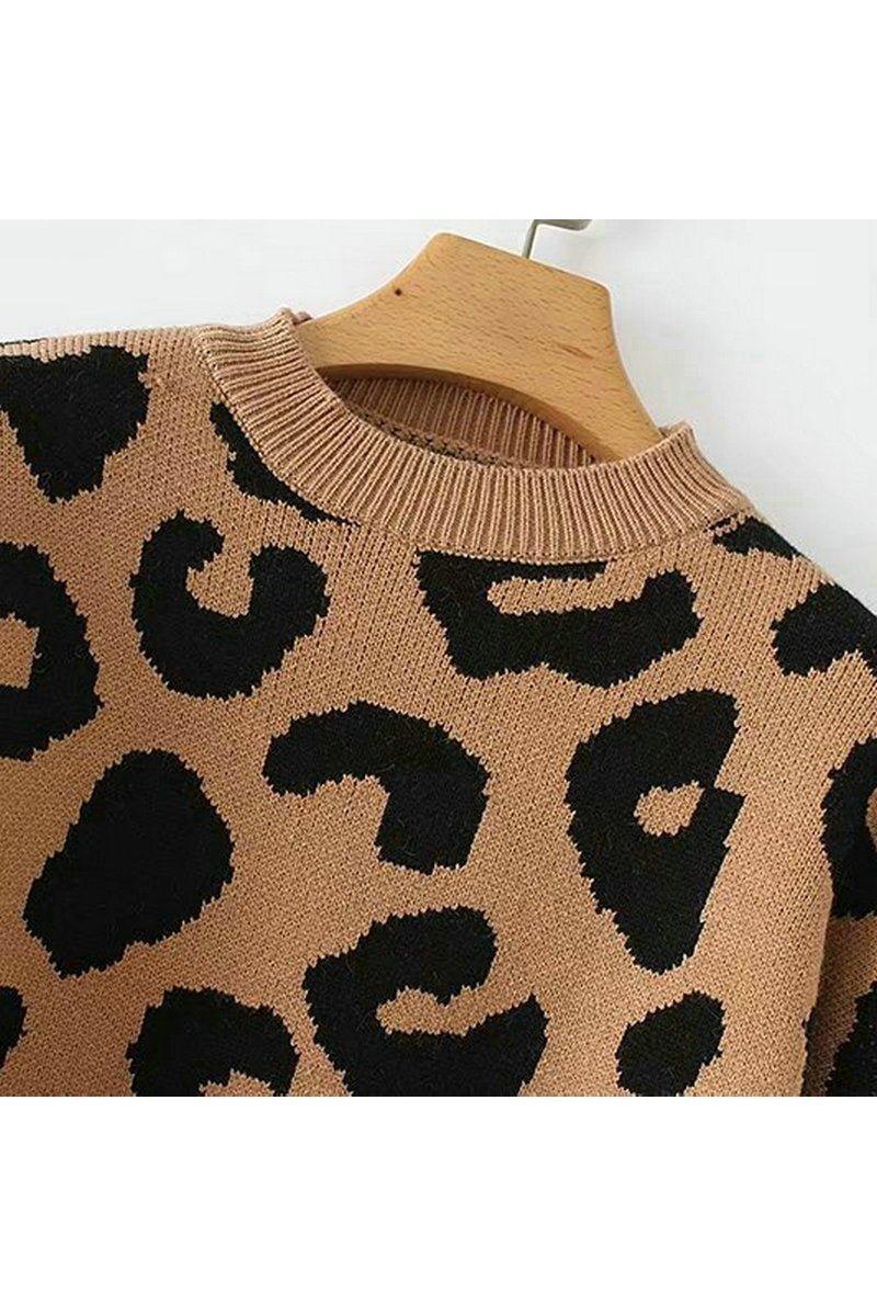 Leopard print pullover women - HEPSIBAH SHOP