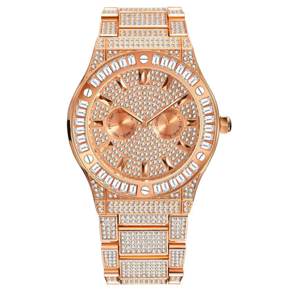 Hip Hop Style Diamond Men's Quartz Watch - HEPSIBAH SHOP