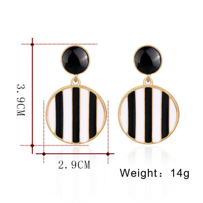 Black and white drip earrings - HEPSIBAH SHOP