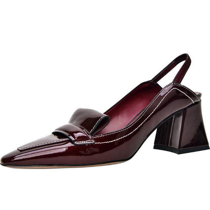 Burgundy high-heeled shoes - HEPSIBAH SHOP