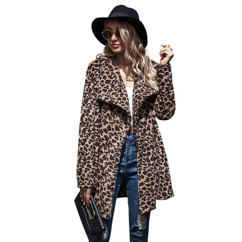 Leopard print casual coat - HEPSIBAH SHOP