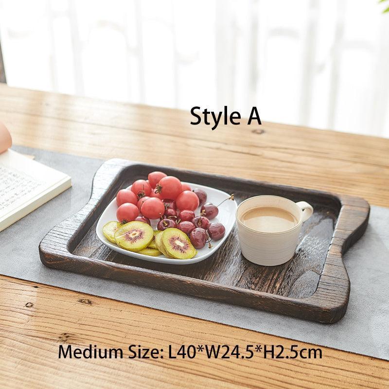 Solid wood dry tea tray