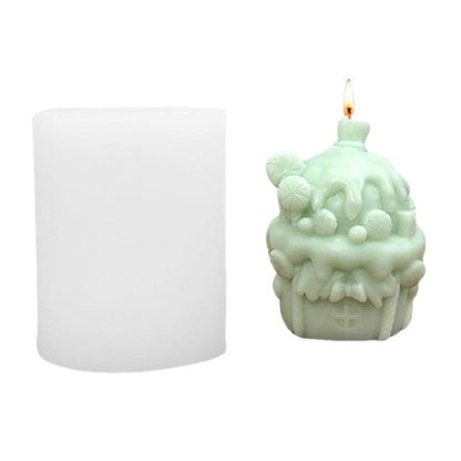 Christmas Stereo Sweet House Candle Mould - HEPSIBAH SHOP