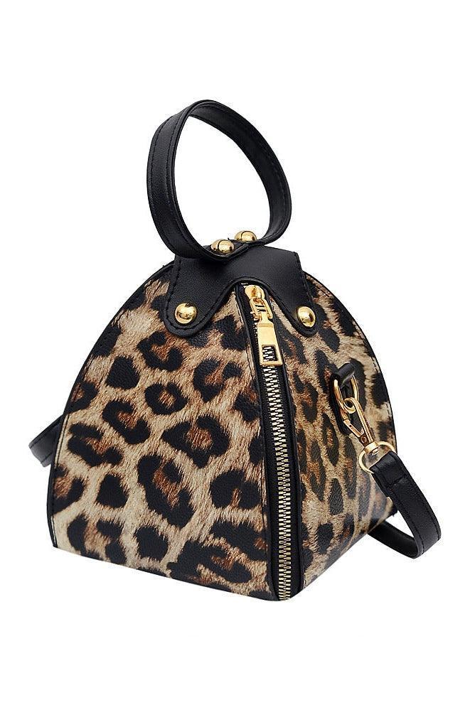 Leopard print triangle handbag - HEPSIBAH SHOP