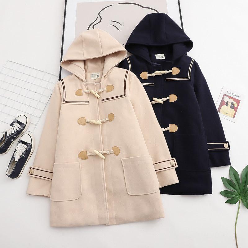 Loose Fitting Jacket With Cute Hood - HEPSIBAH SHOP