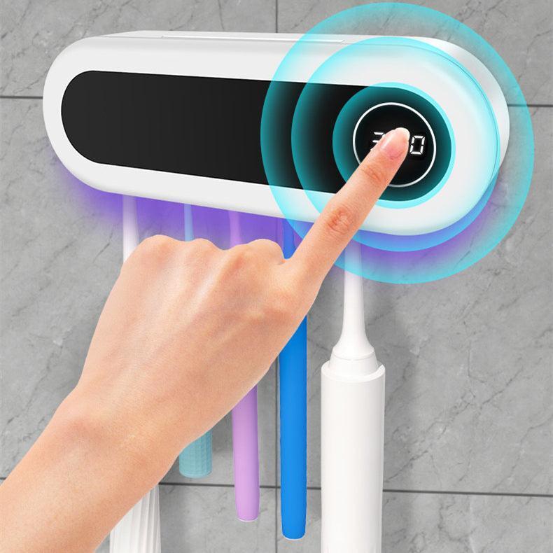 Wall Mounted Toothbrush Holder Smart Toothbrush UV Sterilizer Holder Toothpaste Dispenser Squeezer For Bathroom Accessories - HEPSIBAH SHOP