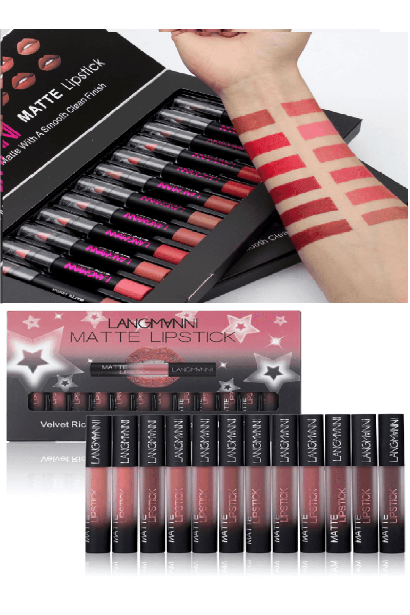 Matte Lipstick Waterproof Long-lasting - HEPSIBAH SHOP