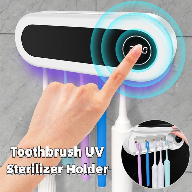 Wall Mounted Toothbrush Holder Smart Toothbrush UV Sterilizer Holder Toothpaste Dispenser Squeezer For Bathroom Accessories - HEPSIBAH SHOP