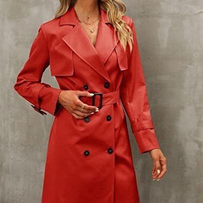 European And American Autumn Women's Double Breasted Fashion Casual Trench Coat - HEPSIBAH SHOP