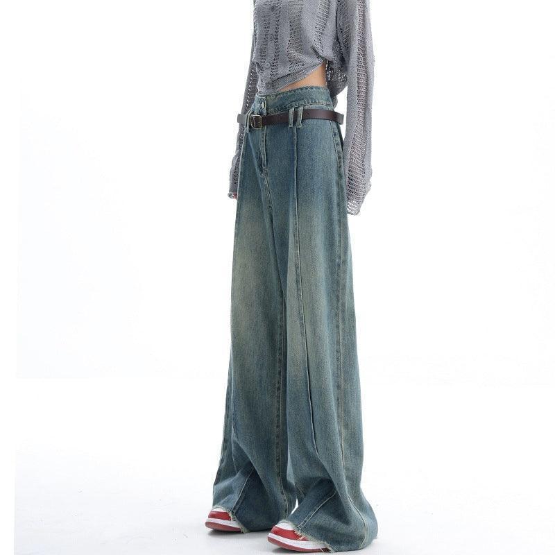 Washed Raw Edge Jeans For Women - HEPSIBAH SHOP