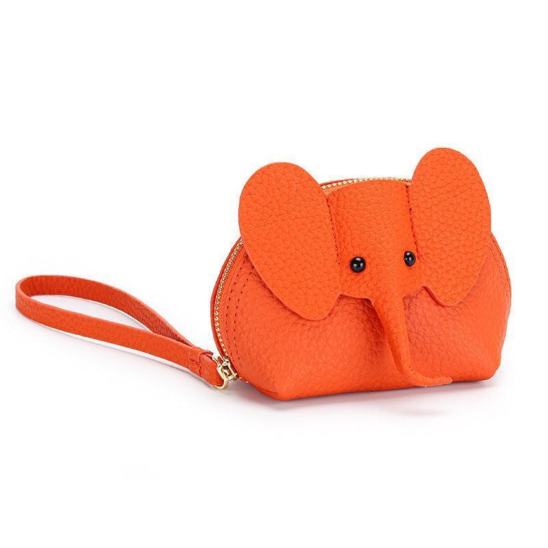 Cute Coin Purse Leather Cartoon Elephant - HEPSIBAH SHOP