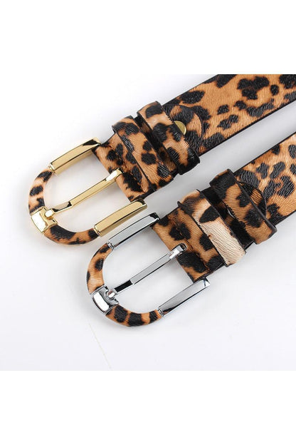 Women's Leopard Leather Belt - HEPSIBAH SHOP