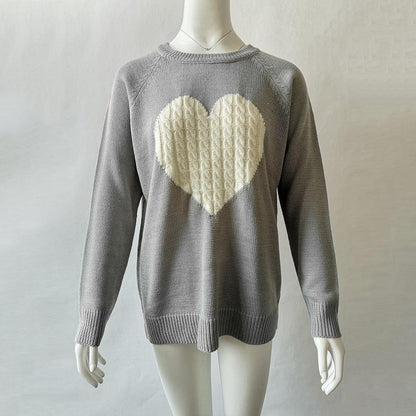 Love Printed Ladies Pullover Sweater - HEPSIBAH SHOP