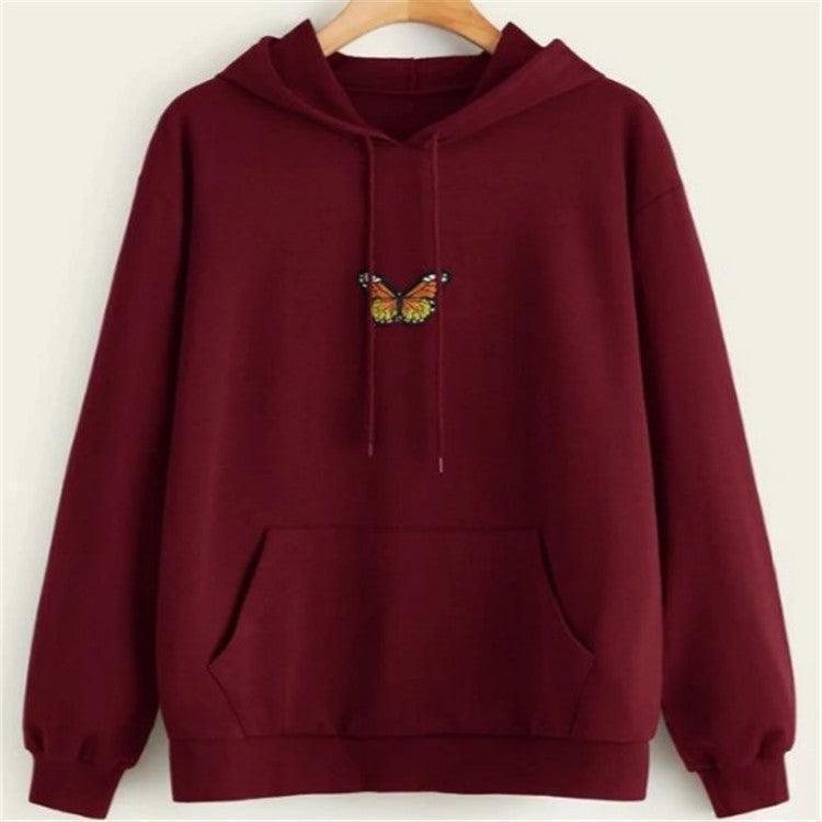 Embroidered butterfly hoodie - HEPSIBAH SHOP