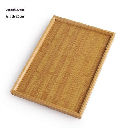 Rectangular Minimalist Household Bamboo Tea Tray