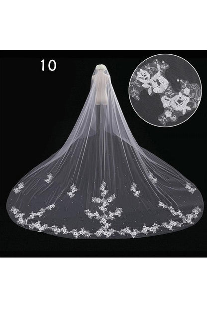 Wedding Dress Long Tail Luxury Super Fairy Wedding Veil - HEPSIBAH SHOP