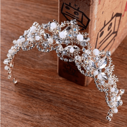 Baroque Luxury Crystal Bridal Crown Tiara - HEPSIBAH SHOP