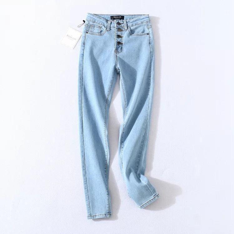 Four button high-rise jeans - HEPSIBAH SHOP