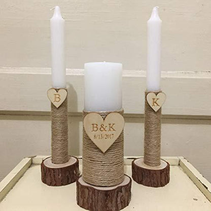 Wooden Wedding Candle Holders - HEPSIBAH SHOP