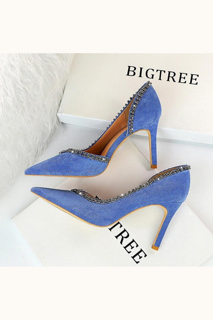 Suede hollow high heels - HEPSIBAH SHOP