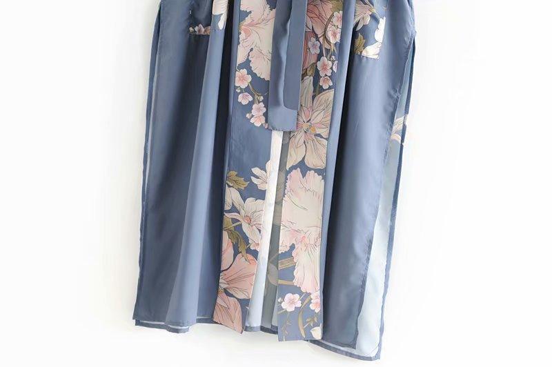 Peacock flower print gown - HEPSIBAH SHOP