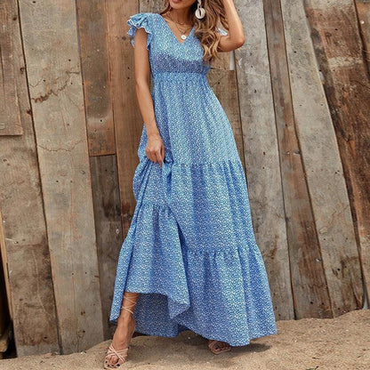 Women's Summer Bohemian Floral Dress - HEPSIBAH SHOP