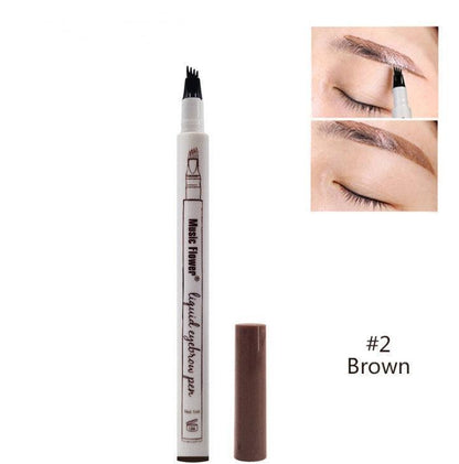 Waterproof Natural Eyebrow Pen Four-claw Eye Brow Tint Fork Tip Eyebrow Tattoo Pencil - HEPSIBAH SHOP