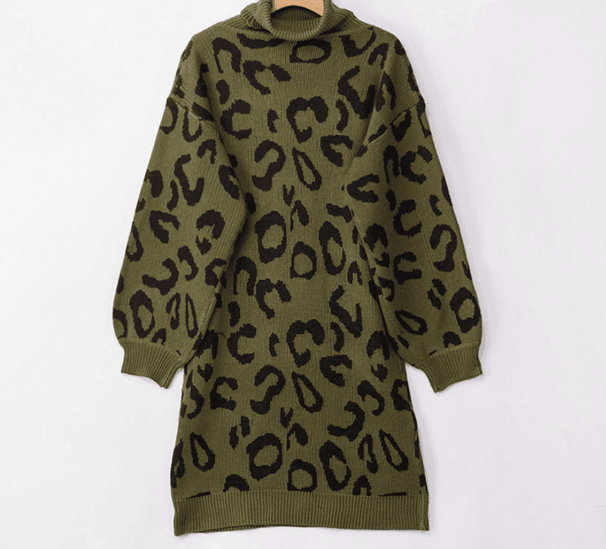 Hooded leopard-print loose sweater - HEPSIBAH SHOP