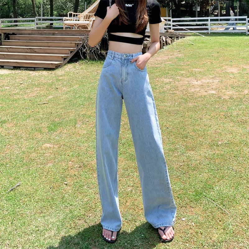 Women's Wide-leg Jeans Light Color - HEPSIBAH SHOP