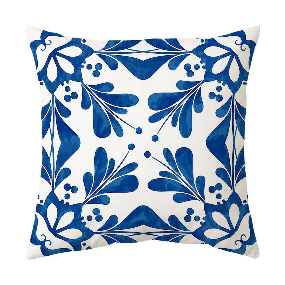 Blue Theme Simple Pattern Printed Pillowcase