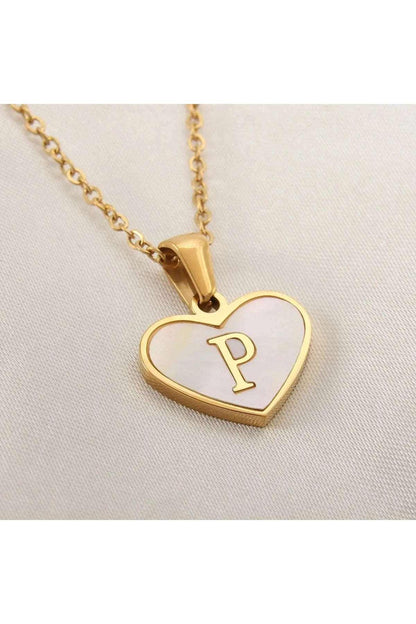 26 Letter Heart-shaped Necklace - HEPSIBAH SHOP