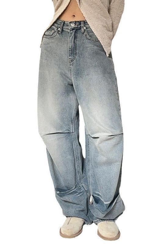 Street Style Washed Vintage Loose Jeans - HEPSIBAH SHOP