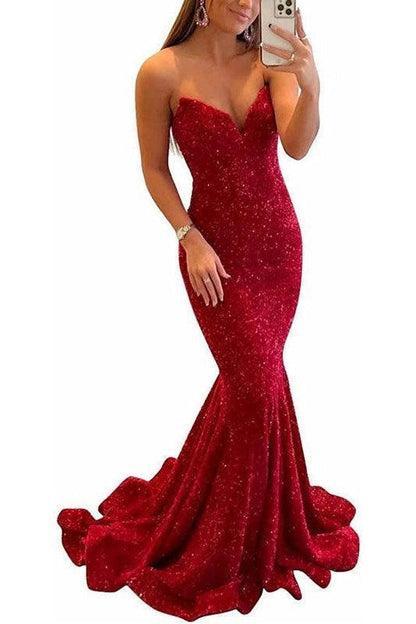 Sequin Evening Dresses For Women Formal Long Prom Party Gowns - HEPSIBAH SHOP